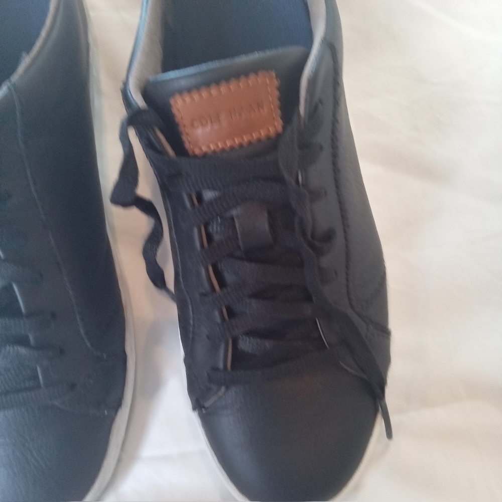 Steve Madden Black Gold Taite Platform Sneakers Shoes Womens Size 8 Fast Ship